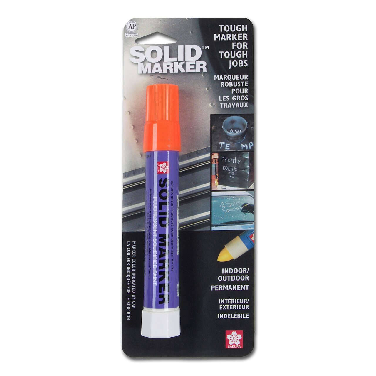 Sakura Solid Marker, The Original Solidified Paint Marker, 1Pk Fluorescent Orange